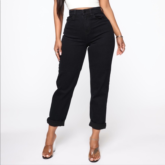 Fashion nova Got It From My Mama Jeans - Black - Picture 1 of 2